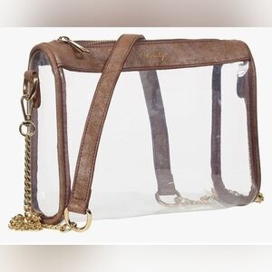 CLARITY Clear Stadium Approved Vinyl Festival Concert Game Crossbody Bag